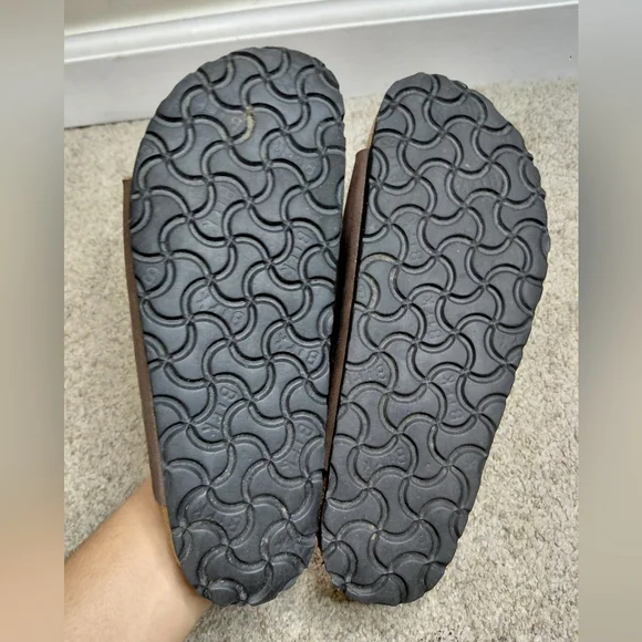 Birkenstock Women Size 37/6 Us Narrow Brown Sandals with Buckle Detail - Picture 3 of 10